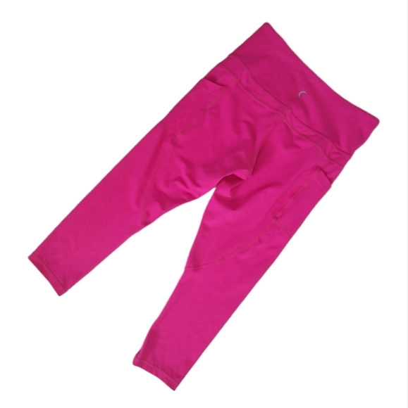 Zyia Active Womens Party Pink Light n Tight Hi-Rise Capri Leggings Size 6-8. - Picture 3 of 7
